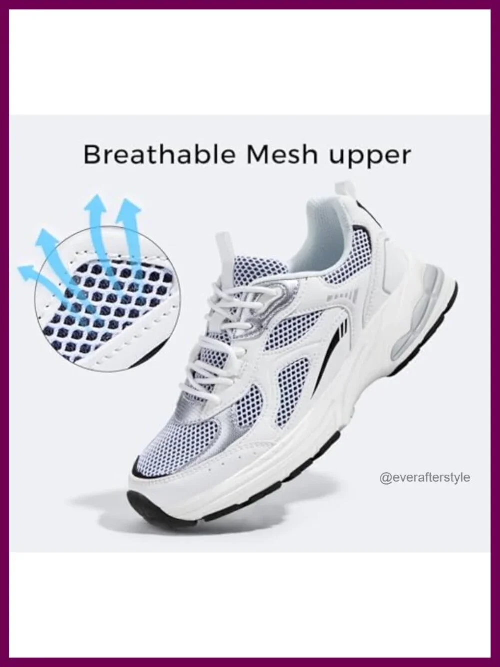 Chunky Fashion Sneakers Breathable Mesh Athletic Walking Shoes